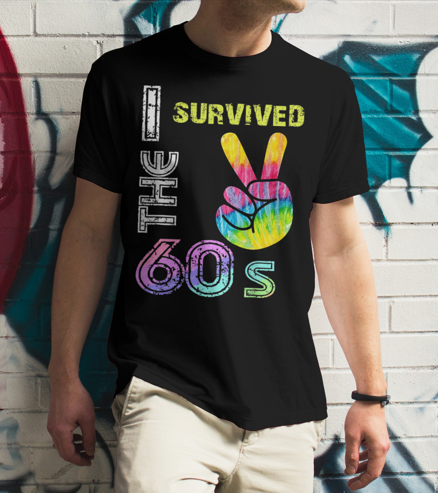 I Survived The 60s Tie-Dye Peace Sign T-Shirt