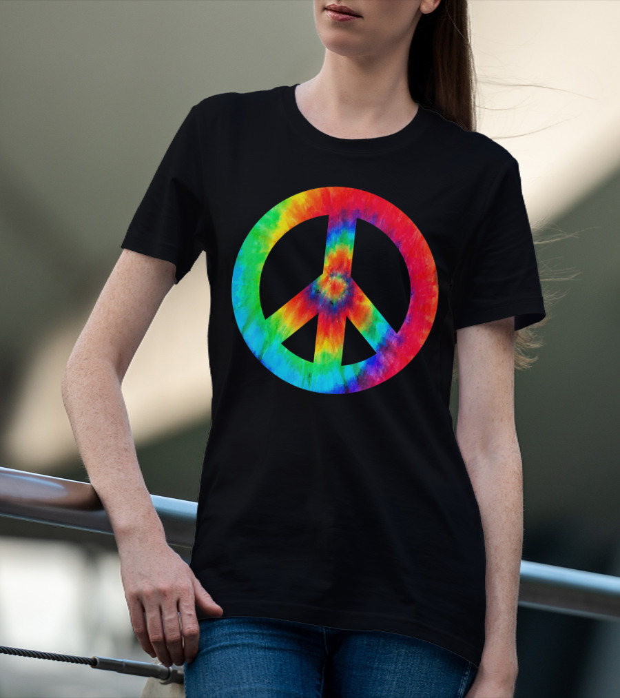 Cool Tie Dye Peace Sign T-Shirt
