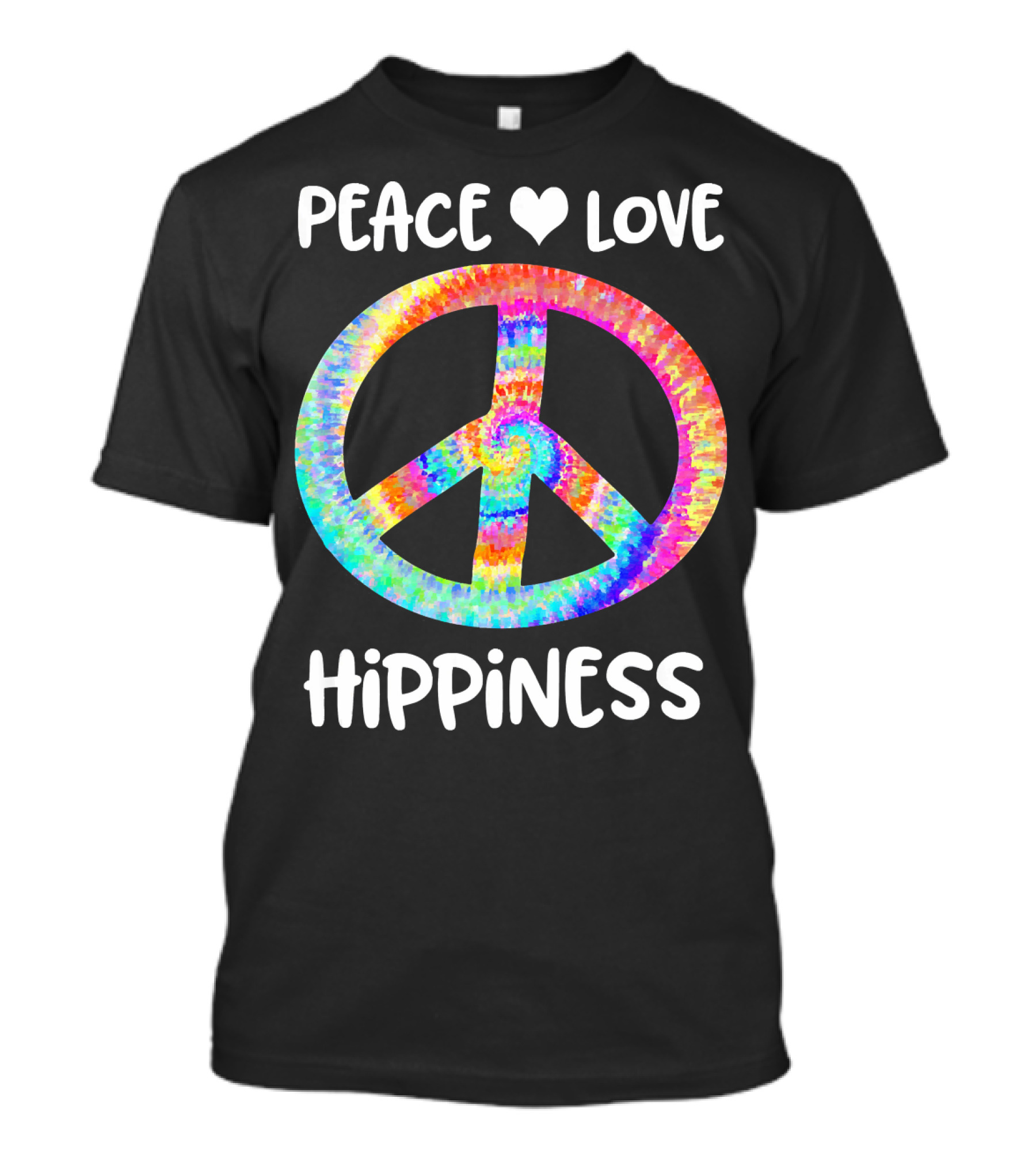 Peace Love Hippiness Tie Dye Peace Sign T-Shirt