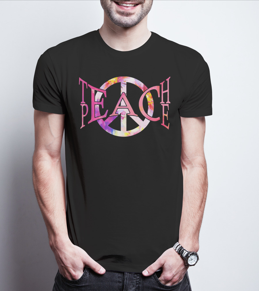 Teach Peace Sign Educators T-Shirt
