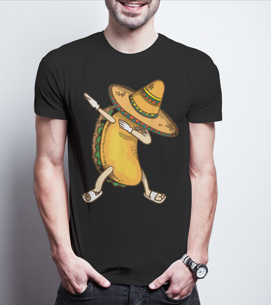 Dabbing Taco Sombrero Cinco De Mayo Fiesta T-Shirt