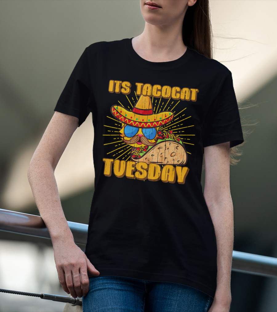 Its Tacocat Tuesday Tacos Cat Lover T-Shirt