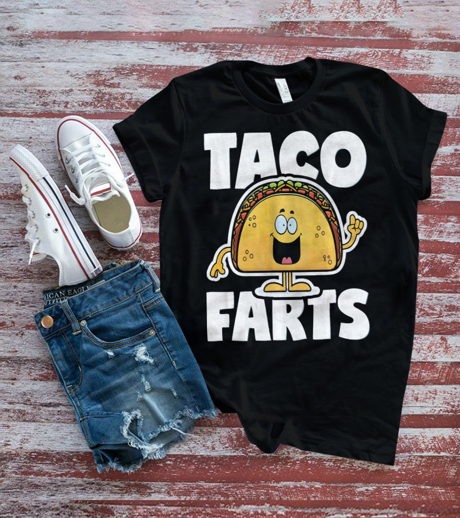 Taco Farts Funny Vintage Mexican Food T-Shirt