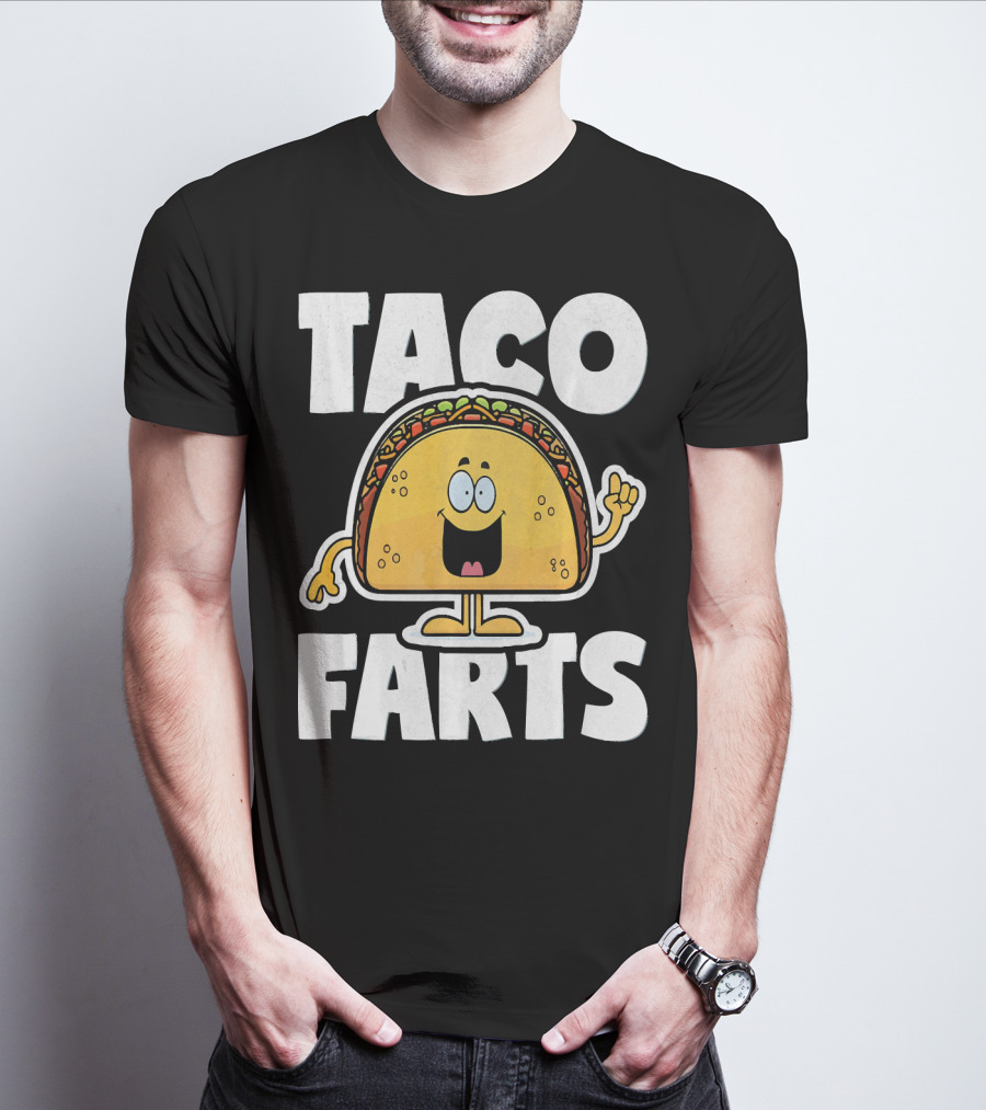 Taco Farts Funny Vintage Mexican Food T-Shirt