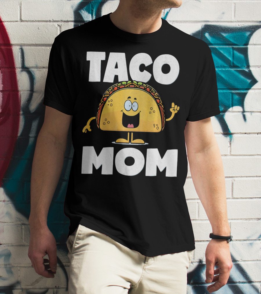 Taco Mom Funny Vintage Mother Mexican Ta Cartoon Character T-Shirt