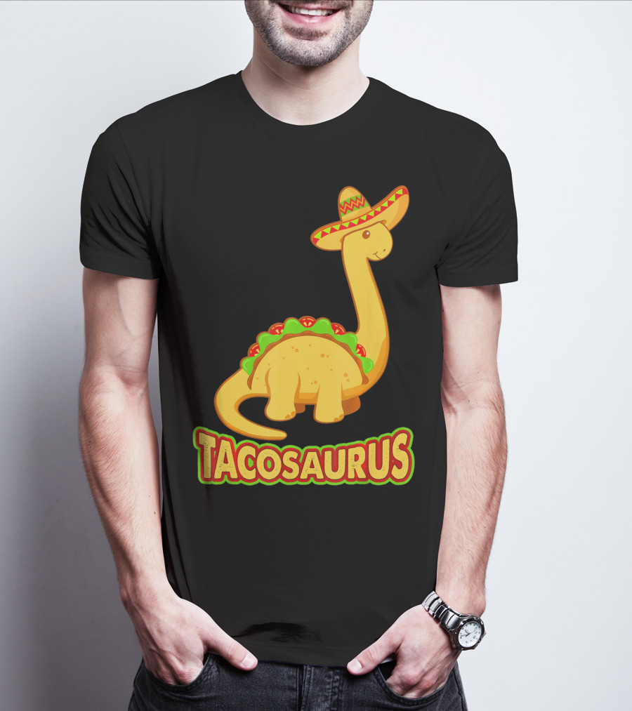 Tacosaurus Sombrero Dinosaur Taco T-Shirt