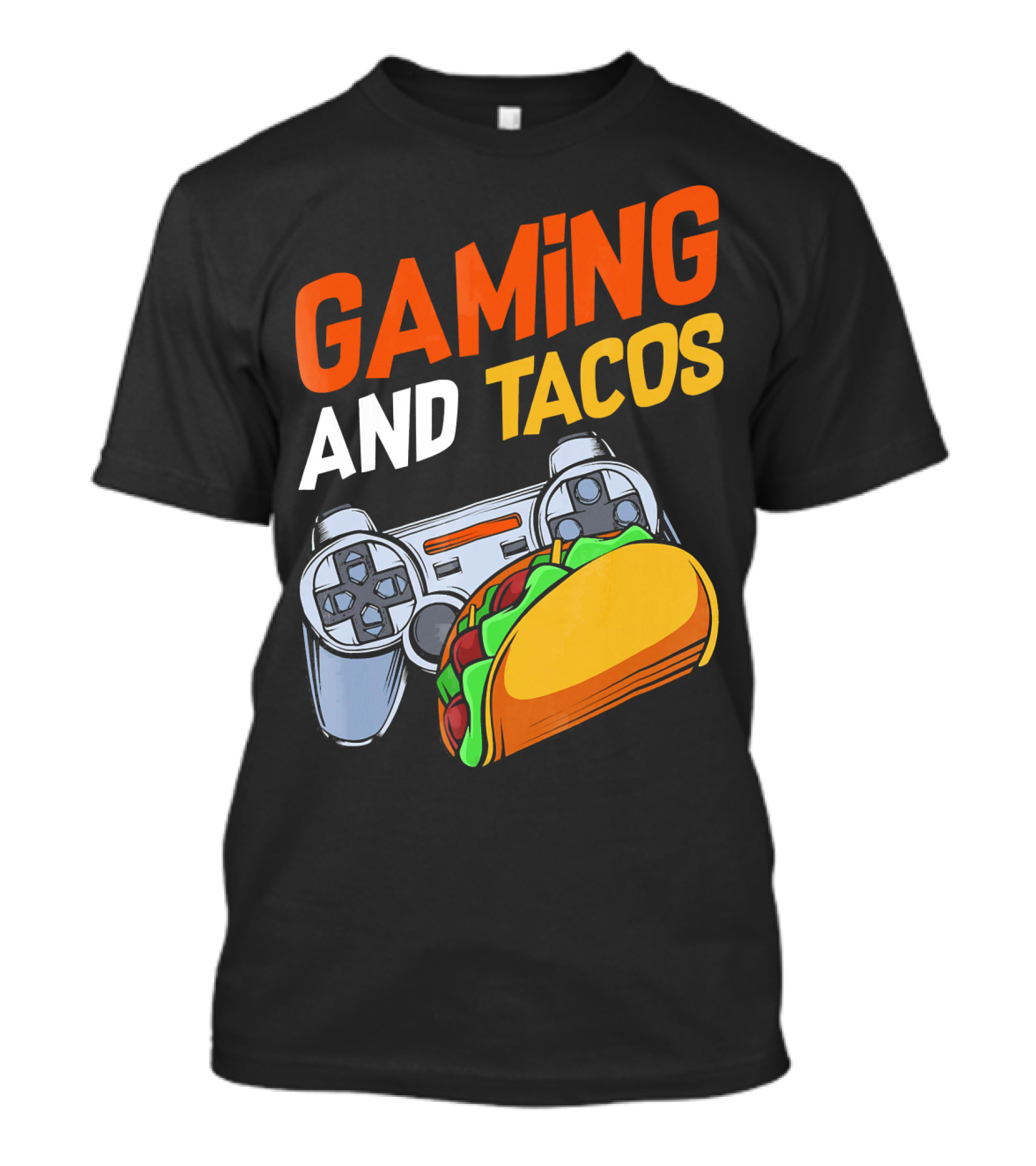 Gaming And Tacos Food Gaming Controller Fun T-Shirt