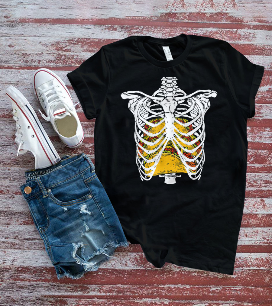 Halloween Costume Skeleton Rib Taco Filling T-Shirt
