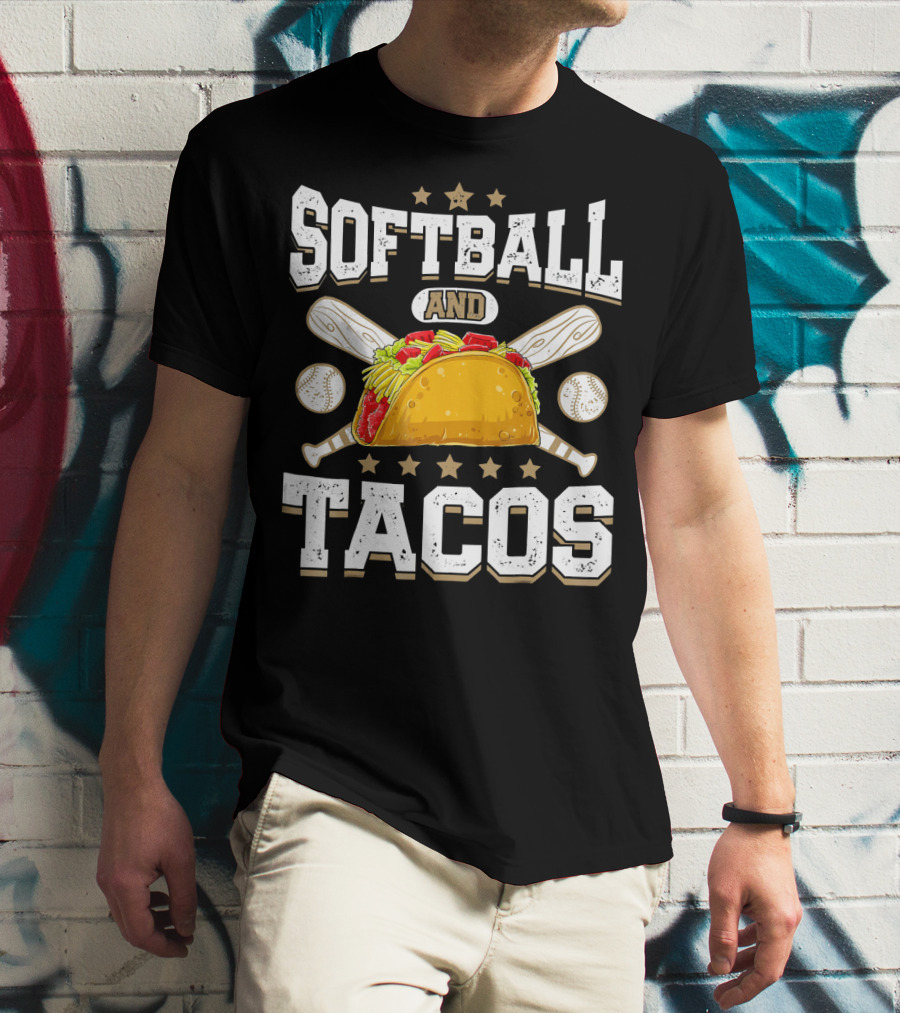 Softball And Tacos Girls Home Run Fiesta T-Shirt