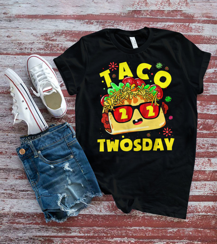 Taco Twosday 2nd Birthday Party Kids 2 Dos Cumpleanos T-Shirt