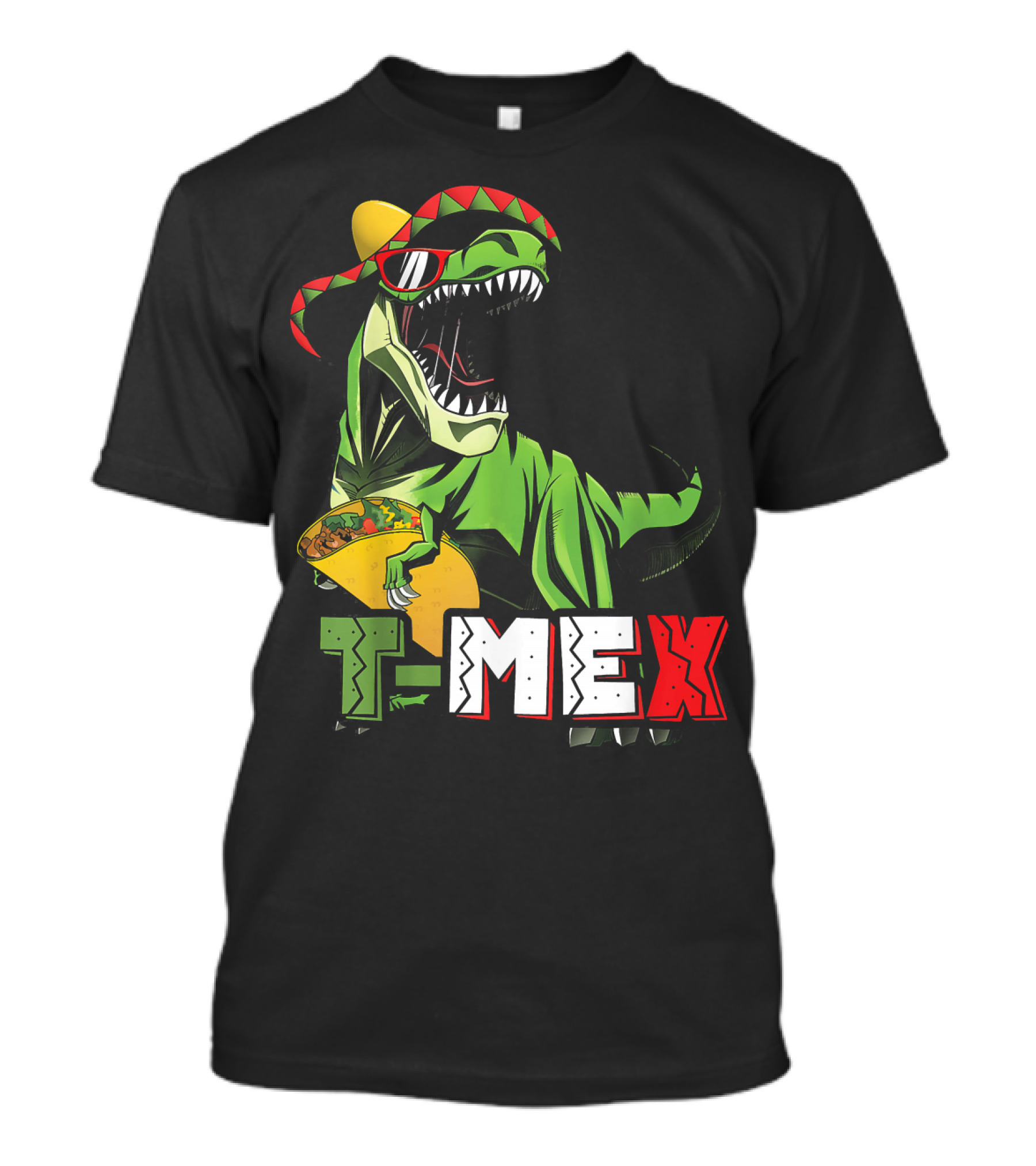 Taco Tuesday T-Mex Dinosaur With Sombrero T-Shirt