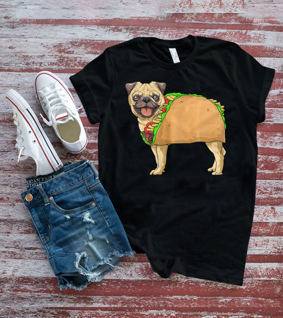 Taco Pug Mexican Burrito Pug T-Shirt