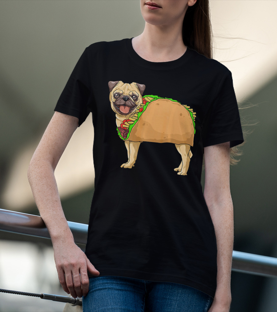 Taco Pug Mexican Burrito Pug T-Shirt