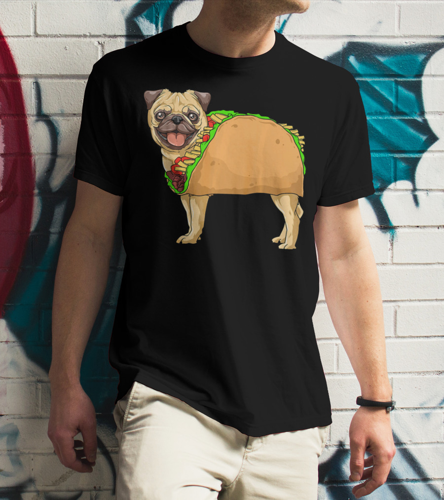 Taco Pug Mexican Burrito Pug T-Shirt