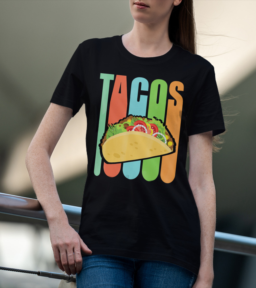 Retro Tacos Mexica Vintage Funny T-Shirt