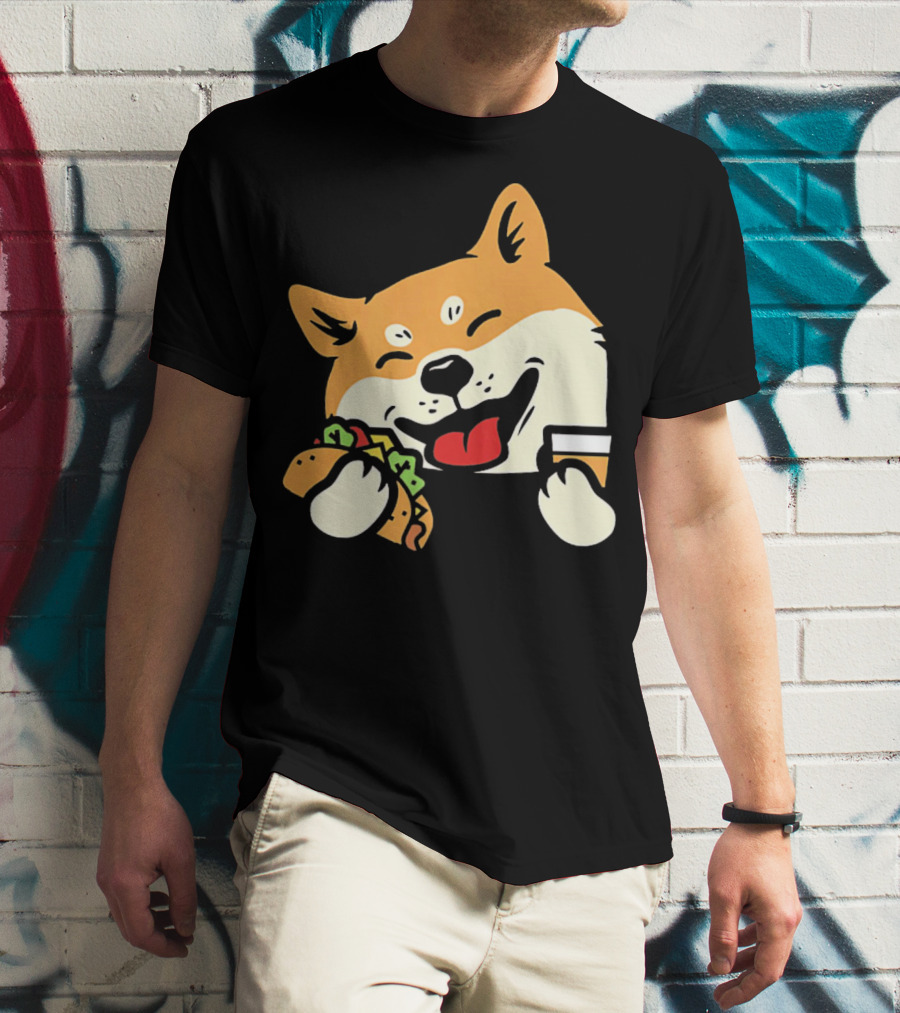 Cute Shiba Inu Taco Pocket Cinco De Mayo T-Shirt