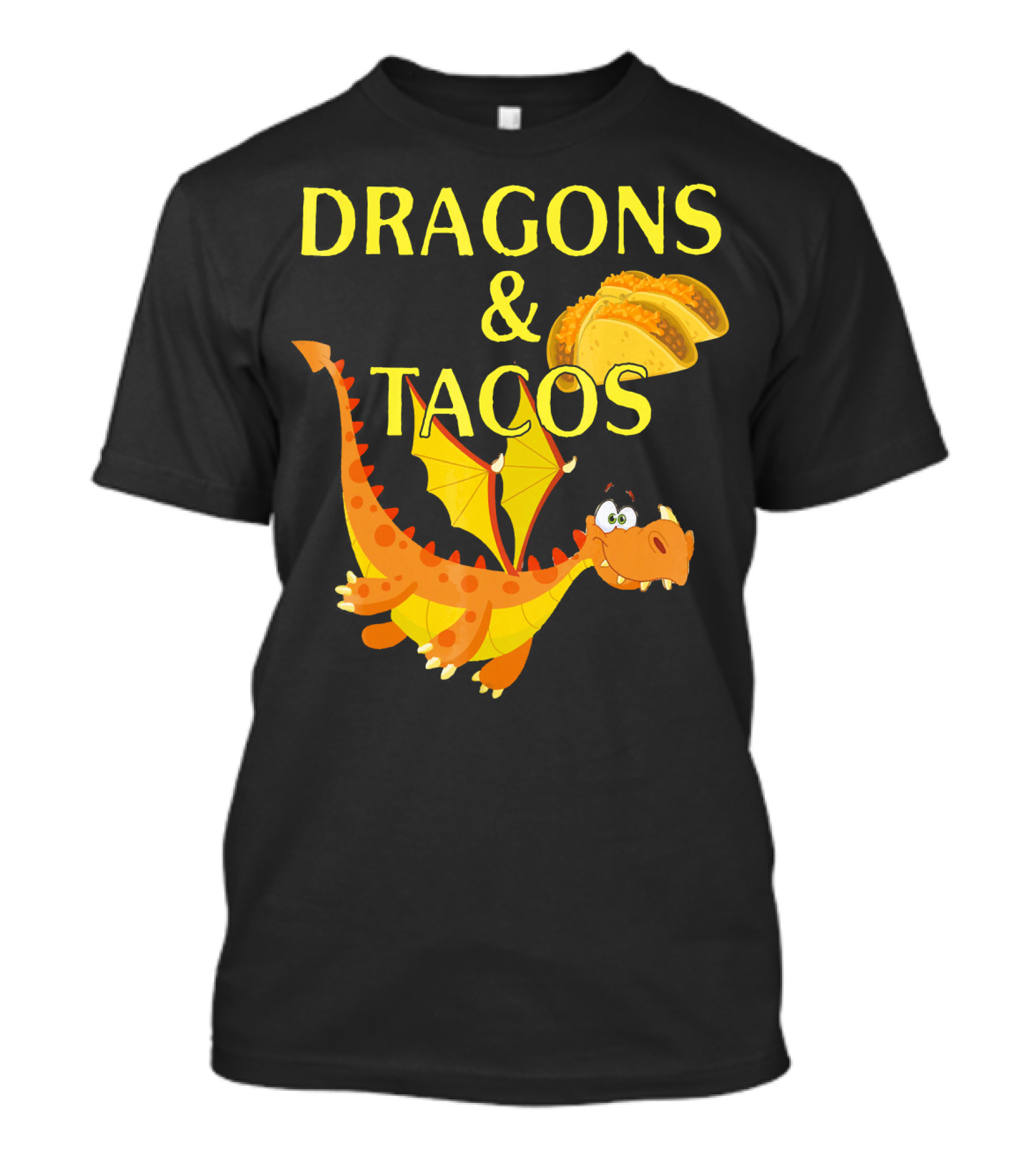 Dragons And Tacos Funny Fantas T-Shirt