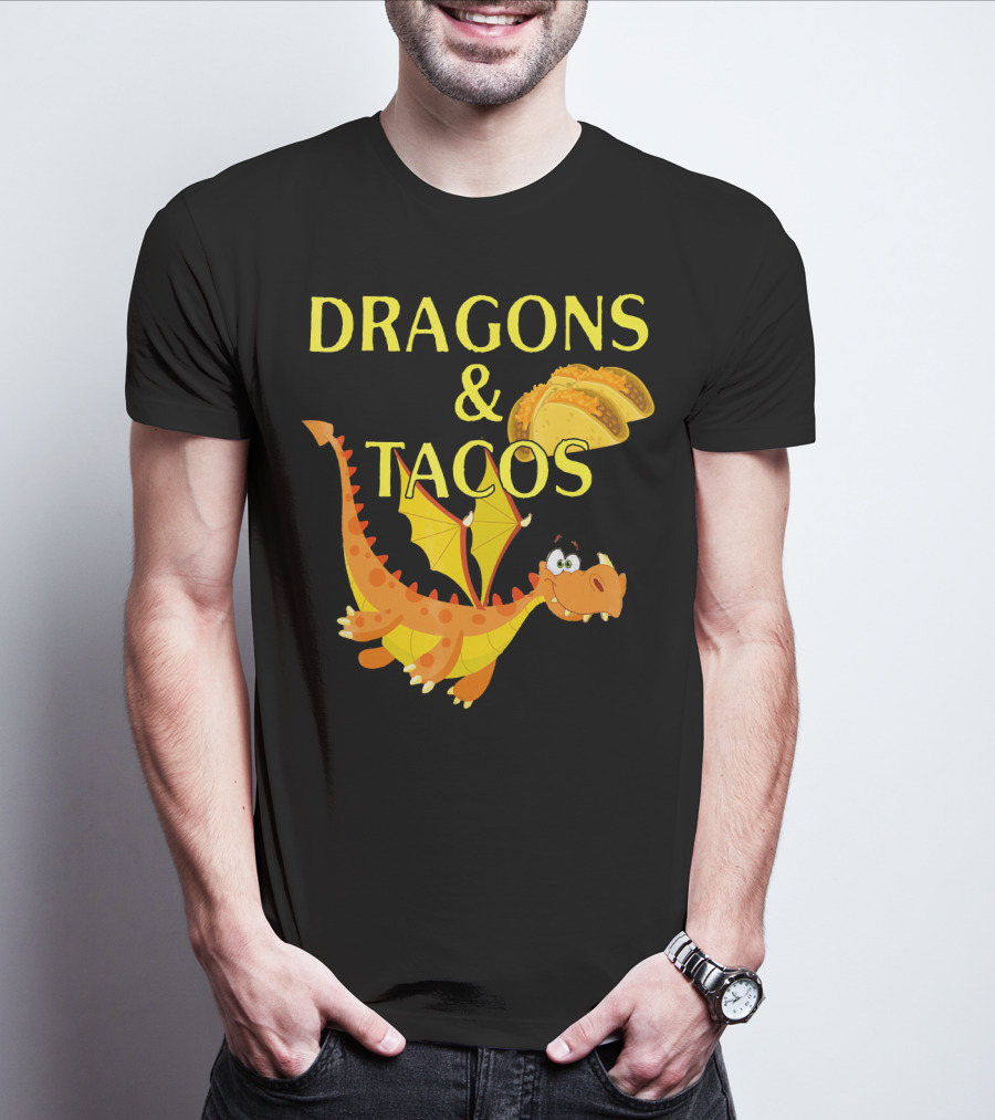 Dragons And Tacos Funny Fantas T-Shirt