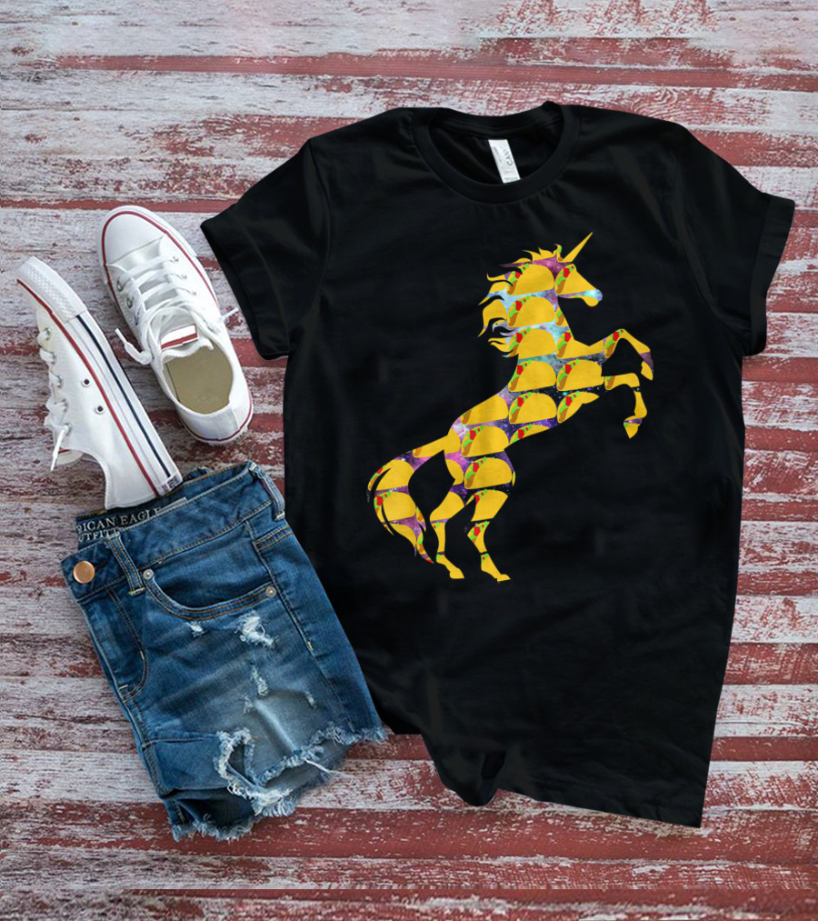 Unicorn Galaxy Space Tacos T-Shirt