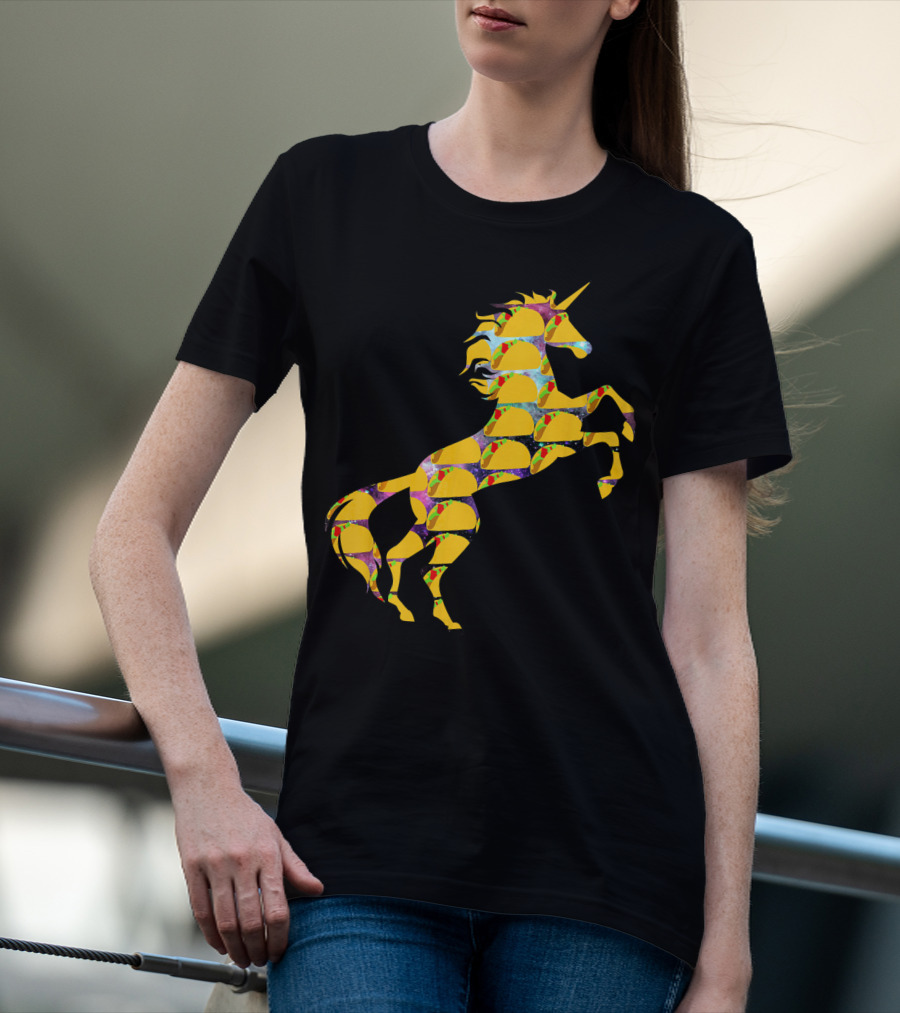 Unicorn Galaxy Space Tacos T-Shirt