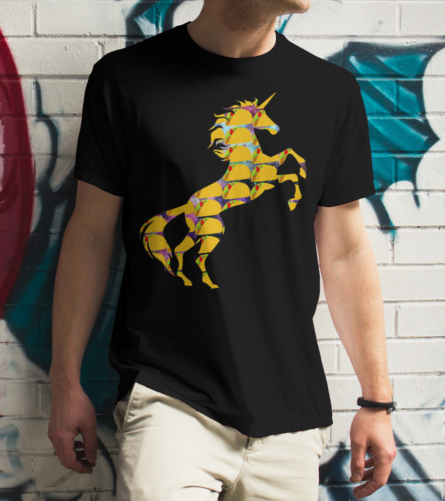 Unicorn Galaxy Space Tacos T-Shirt