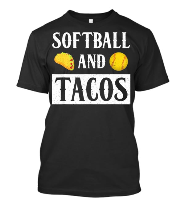 Softball And Tacos With Taco And Softball Icons T-Shirt