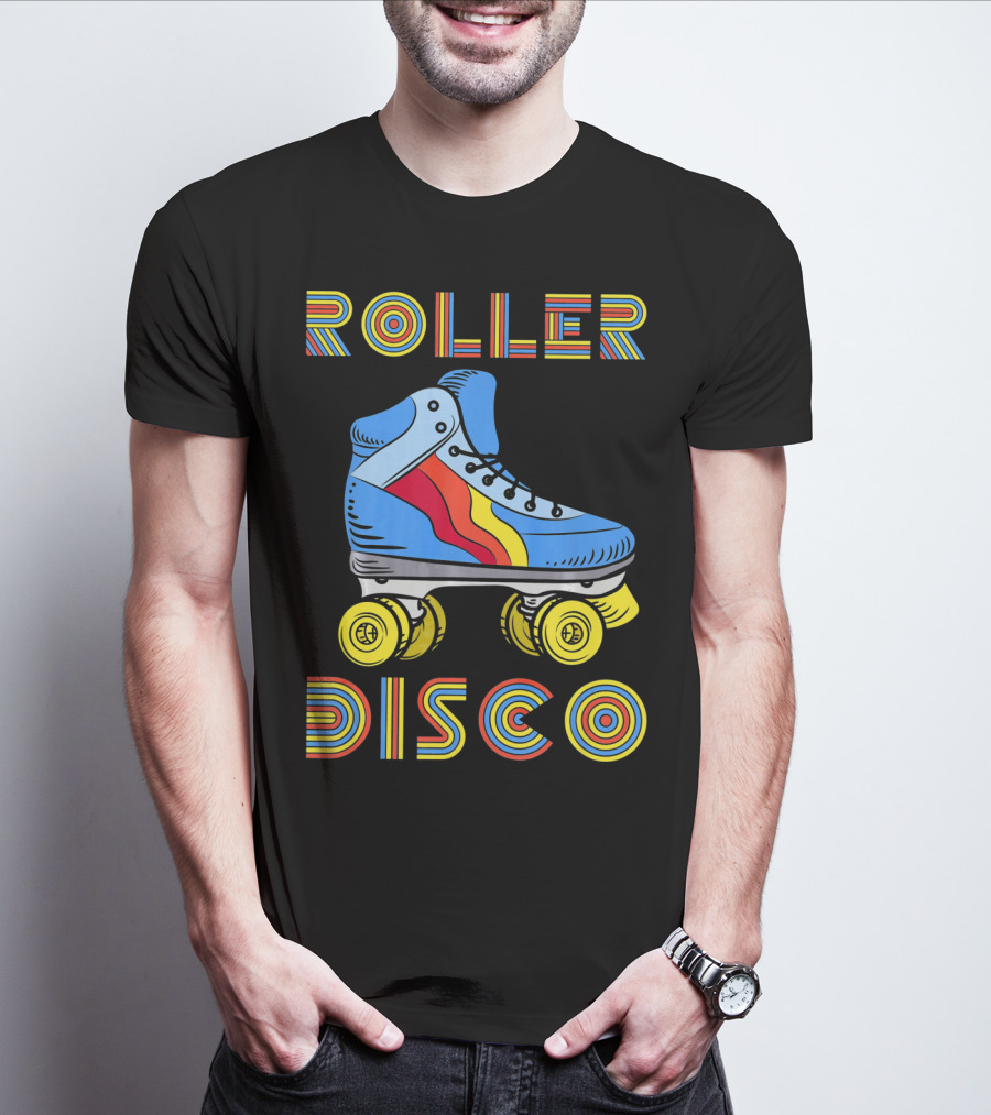 Retro 80s Roller Disco Skate Vibe T-Shirt