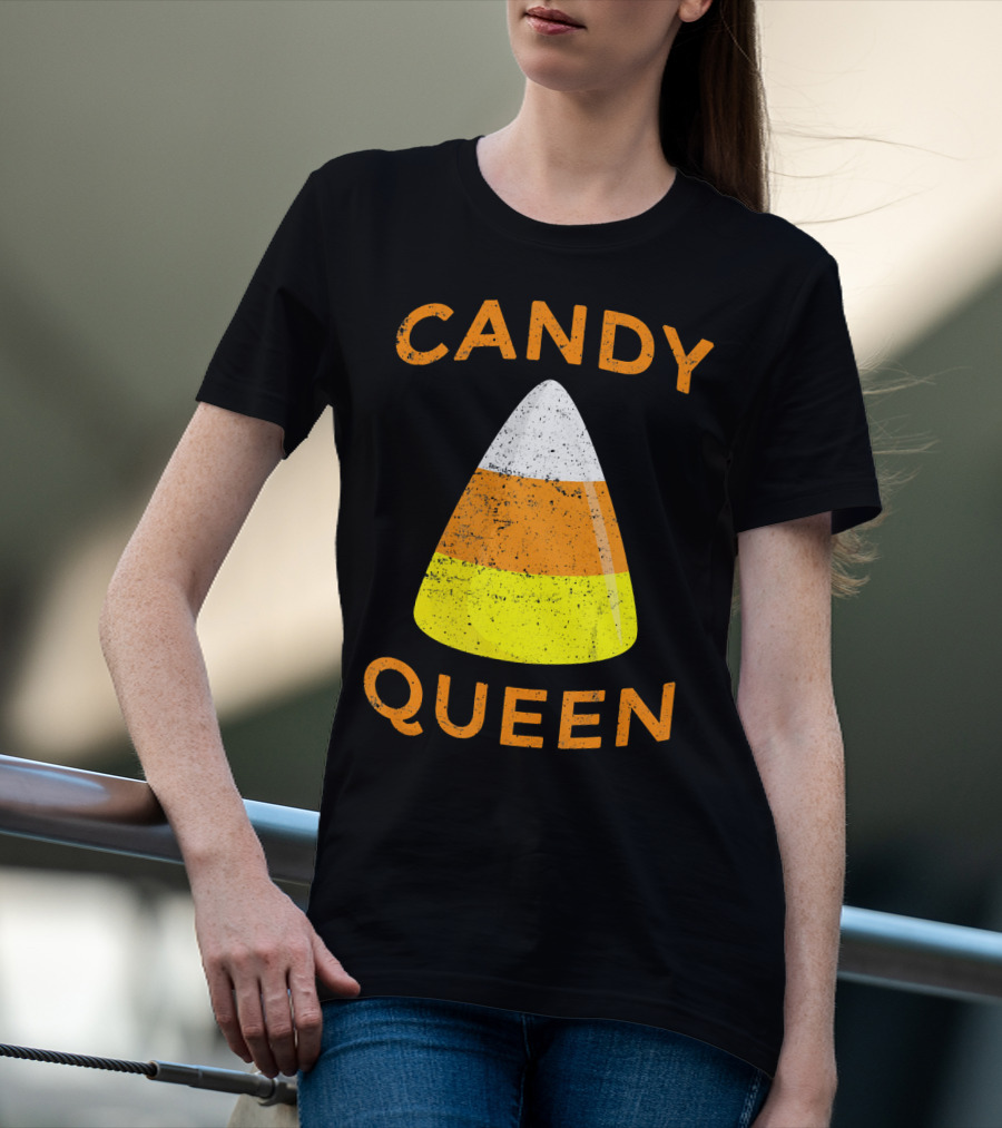 Candy Corn Queen Halloween Costume Iconic Treat T-Shirt