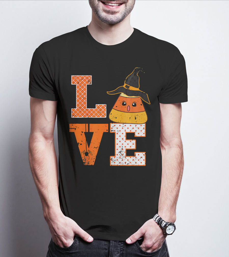 Love Candy Corn Cute Halloween Hat T-Shirt
