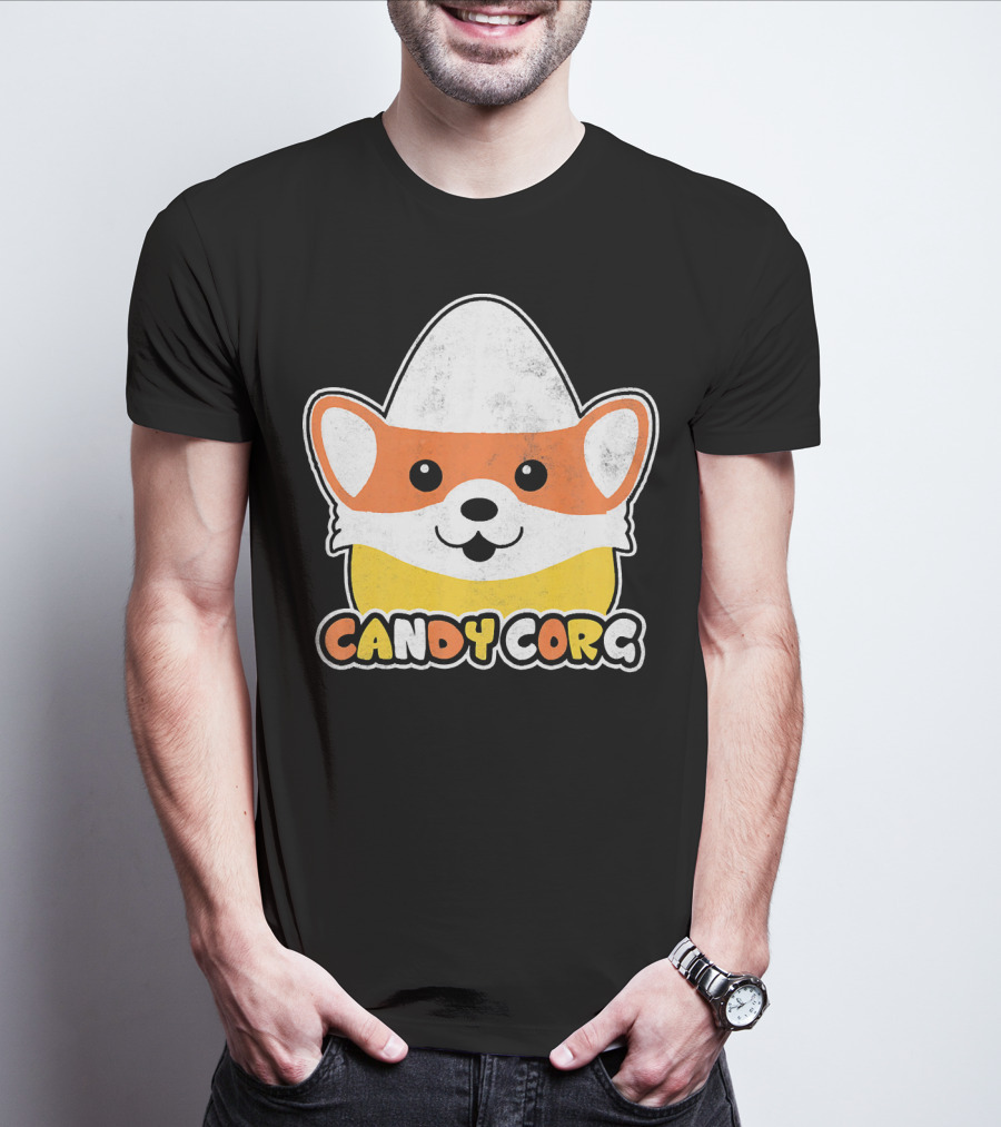 Candy Corn Corgi Halloween Dog Candy Corgi T-Shirt