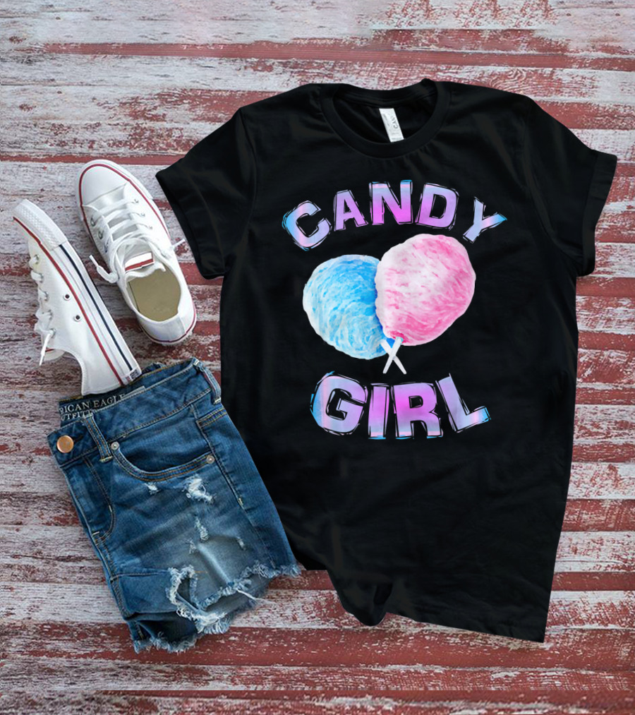 Candy Girl Cotton Candy Fun Girls Juniors T-Shirt