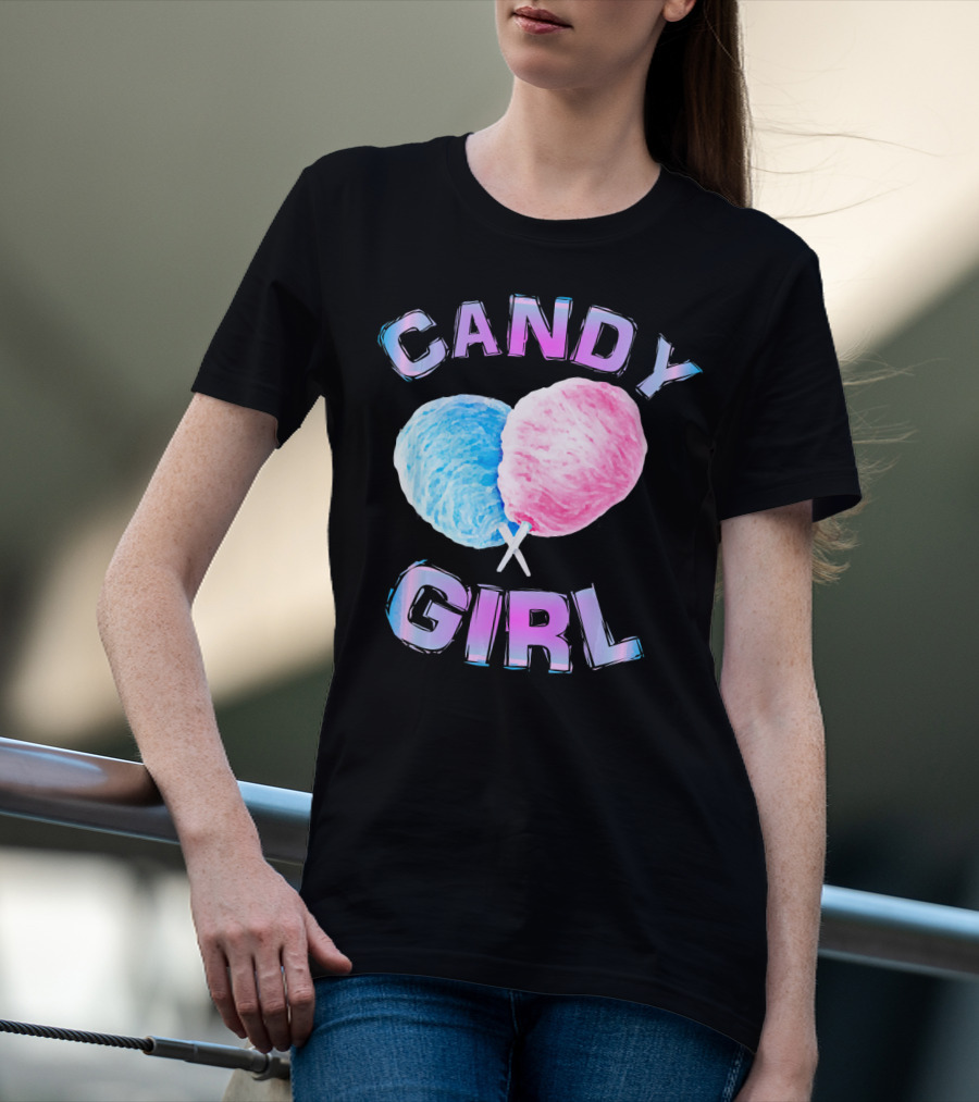 Candy Girl Cotton Candy Fun Girls Juniors T-Shirt