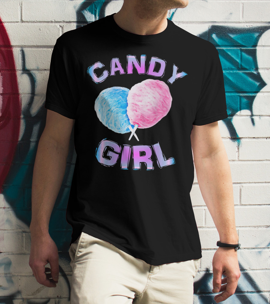 Candy Girl Cotton Candy Fun Girls Juniors T-Shirt