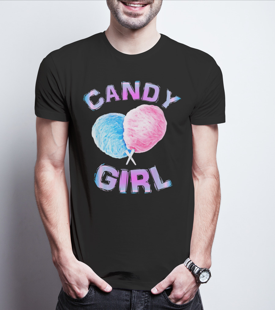 Candy Girl Cotton Candy Fun Girls Juniors T-Shirt