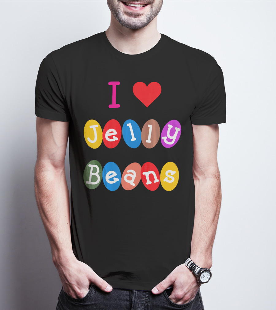 I Love Jelly Beans Heart Sweets Candy T-Shirt