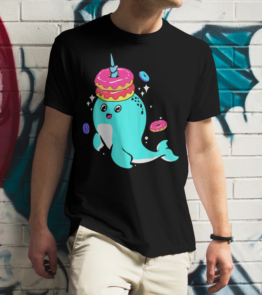 Narwhal Donut Candy Sprinkle Bakery Whale T-Shirt
