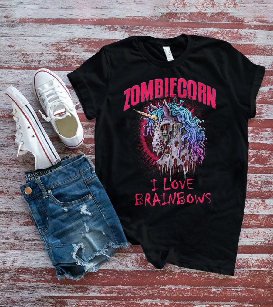 ZOMBIECORN I LOVE BRAINBOWS T-Shirt