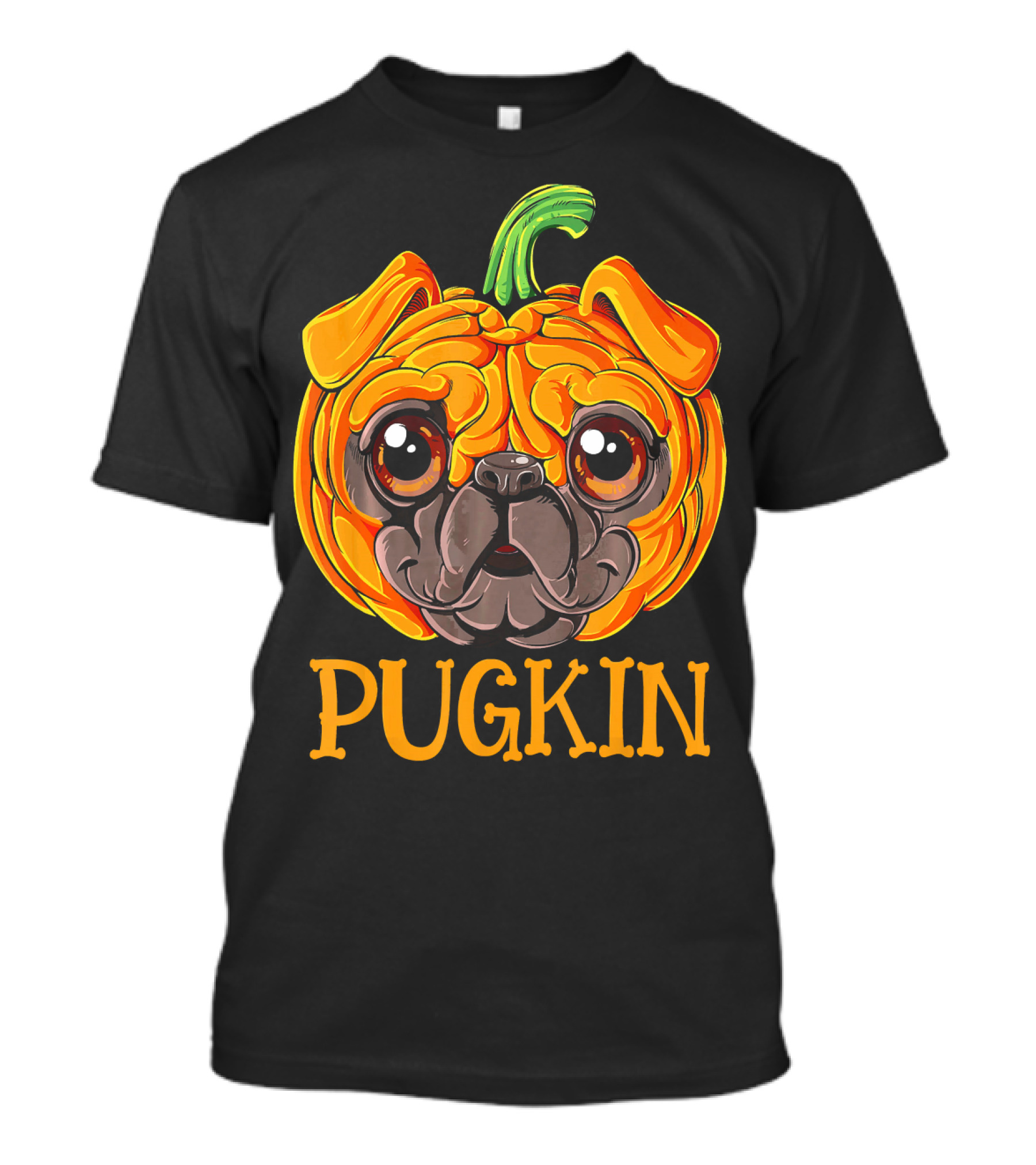 Pugkin Pug Pumpkin Halloween T-Shirt