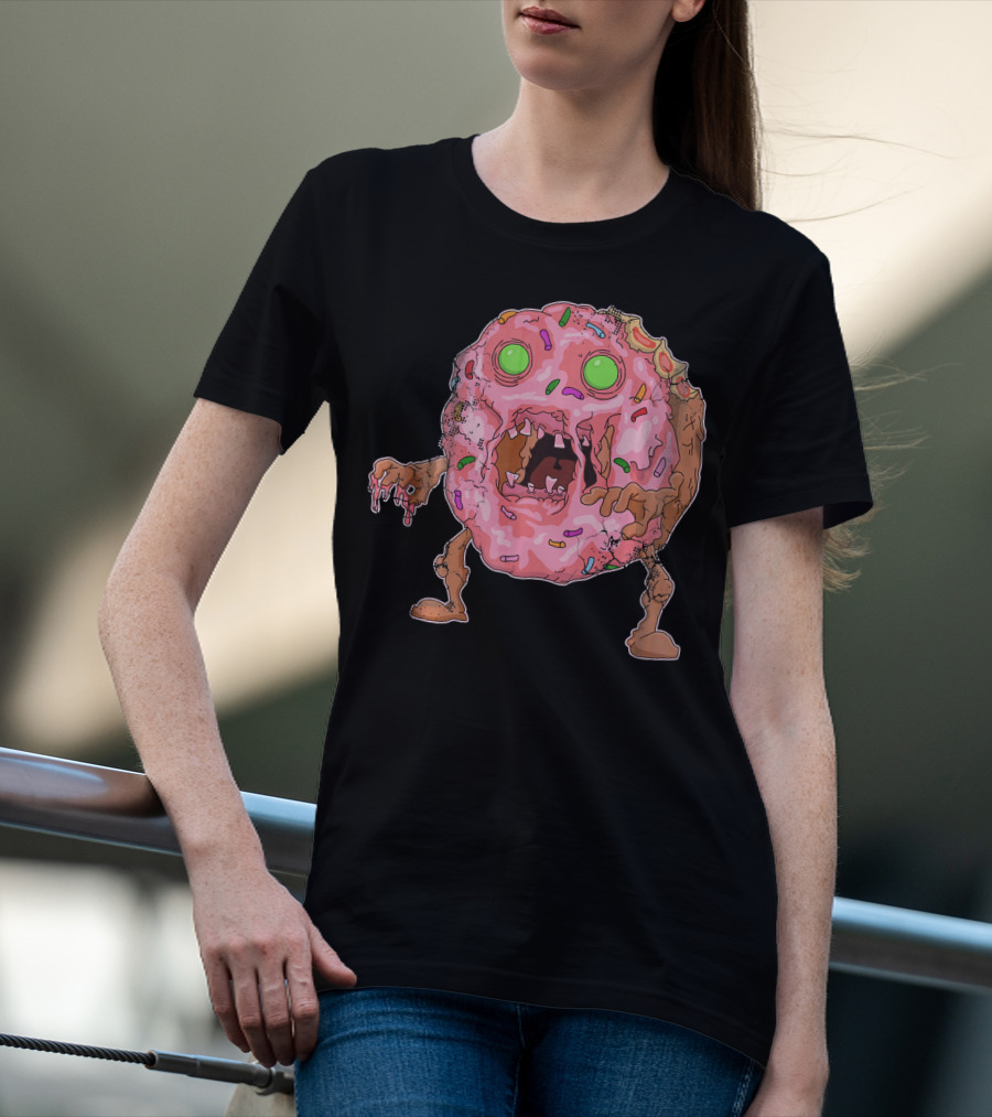 Halloween Zombie Donut Funny Zombies Hum Sprinkles Monster T-Shirt