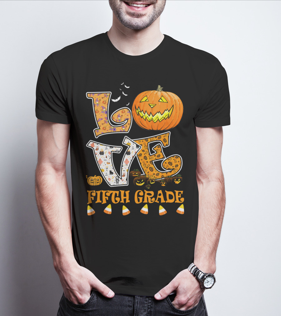 LOVE Halloween Fifth Grade T-Shirt