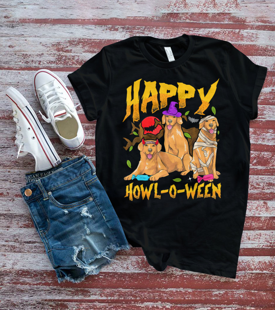 HAPPY HOWL-O-WEEN HALLOWEEN GOLDEN RETRIEVER T-Shirt