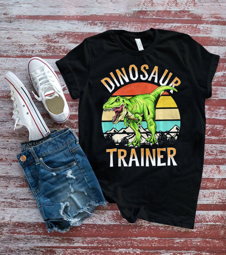 DINOSAUR TRAINER T-REX SUNSET MOUNTAINS T-Shirt