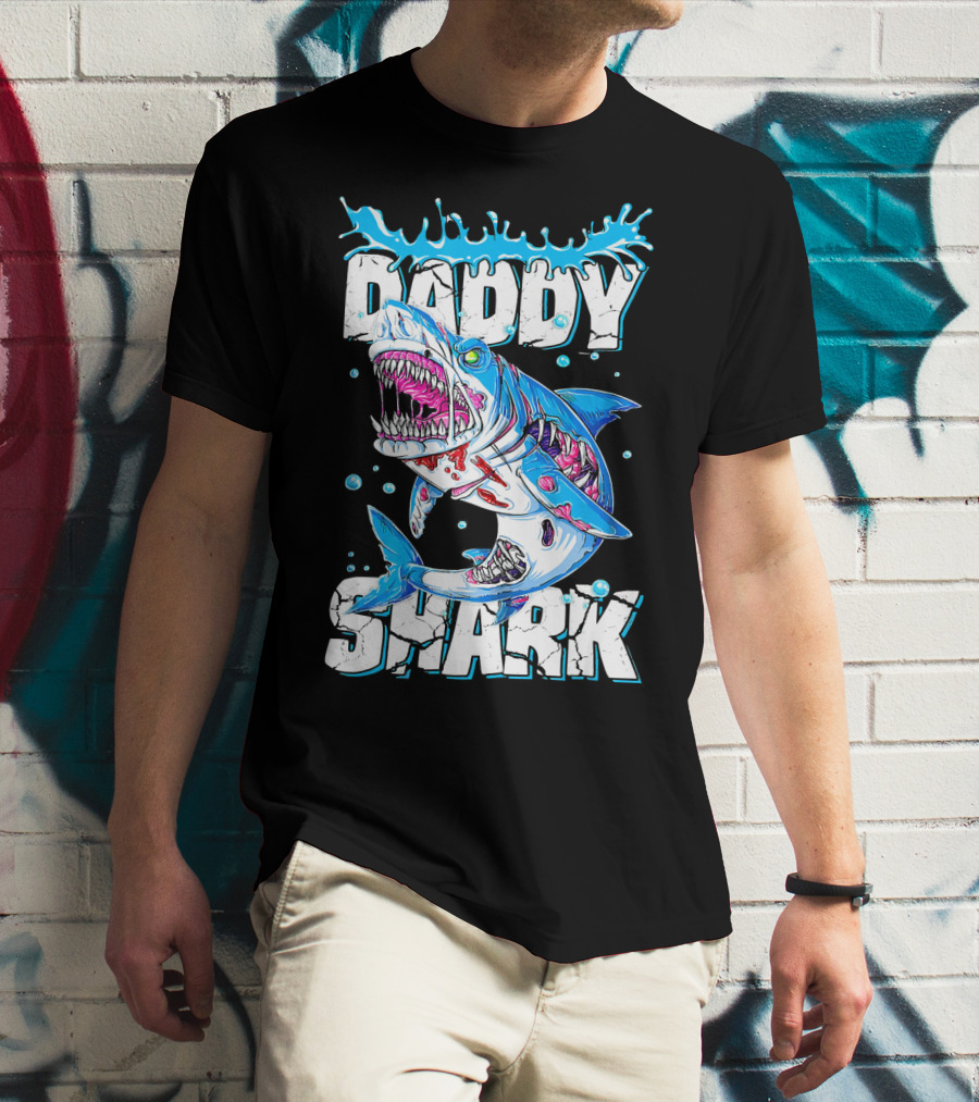 Daddy Shark Zombie Halloween T-Shirt