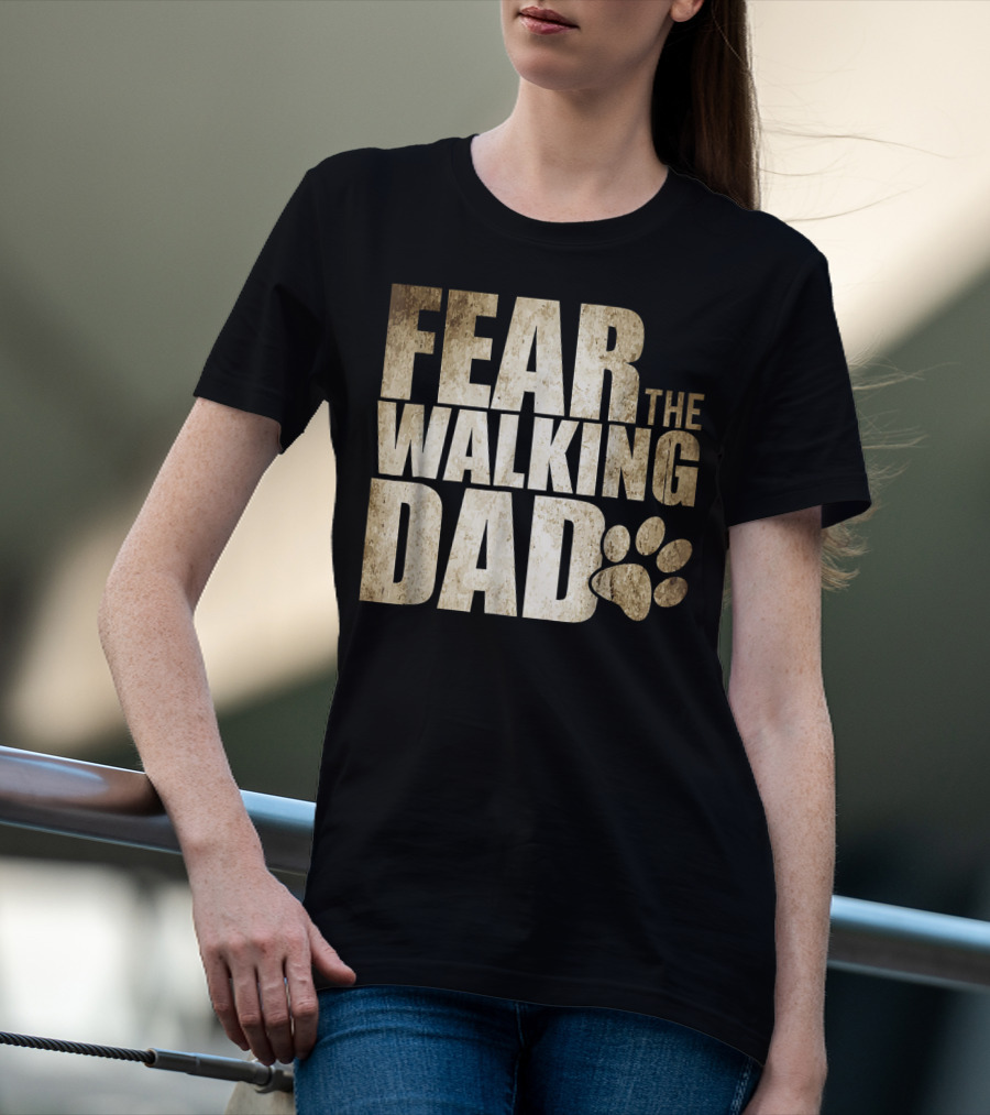Fear The Walking Dad Paw Prints T-Shirt