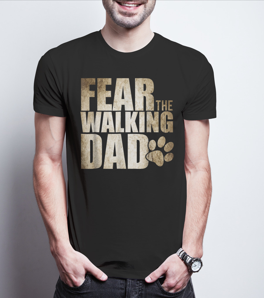 Fear The Walking Dad Paw Prints T-Shirt
