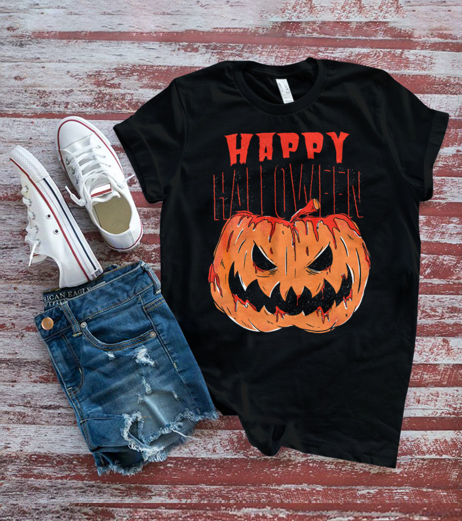 Happy Halloween Pumpkin Funny Costume Idea Cool T-Shirt