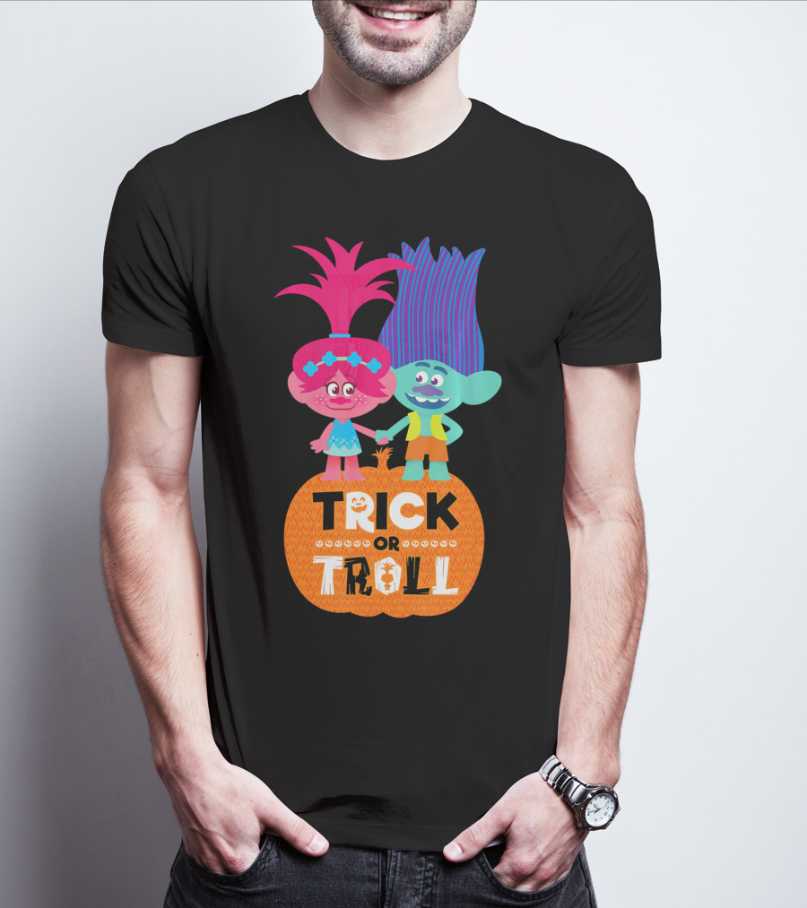 Trick Or Troll DreamWorks Trolls Halloween Pumpkin T-Shirt