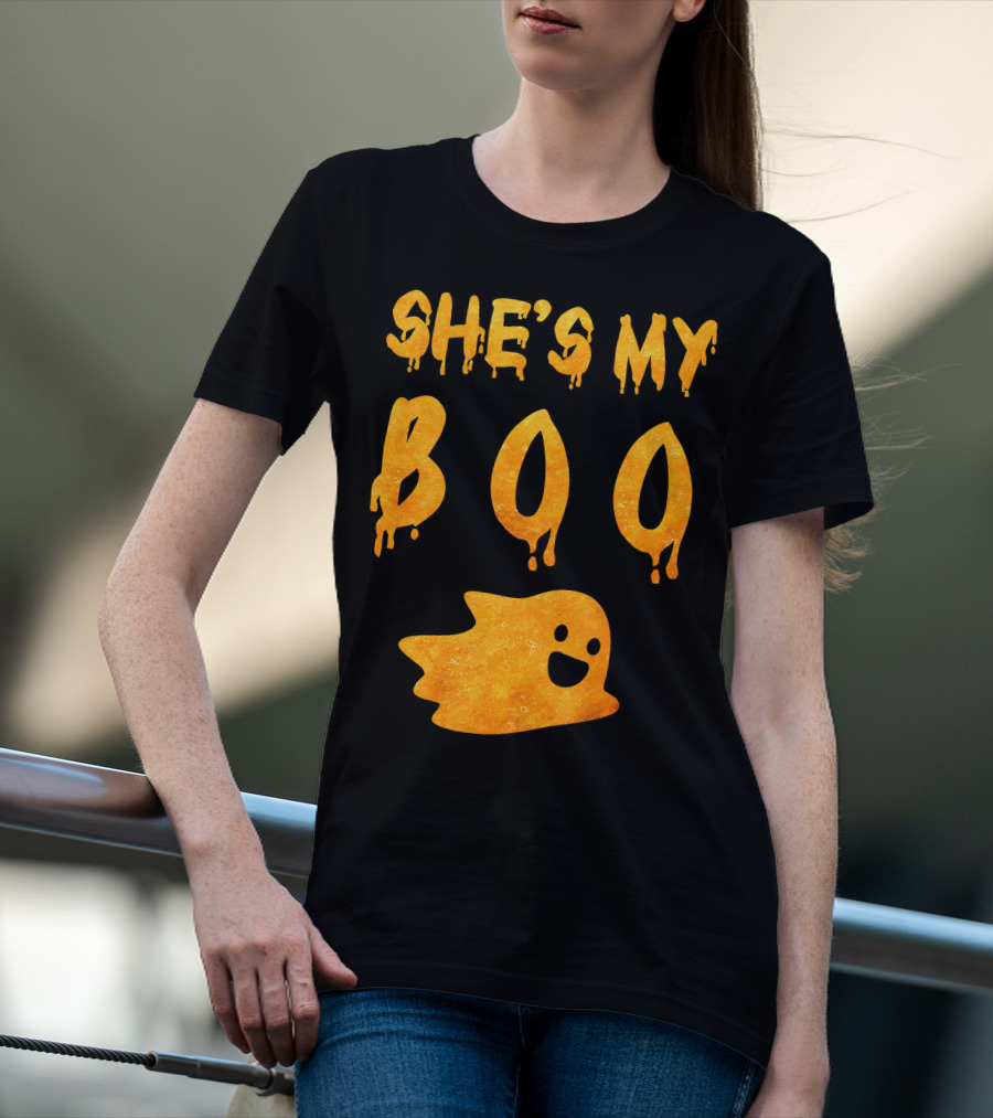 She's My Boo Funny Couples Halloween Costume T-Shirt