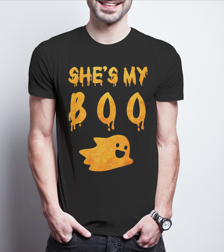 She's My Boo Funny Couples Halloween Costume T-Shirt