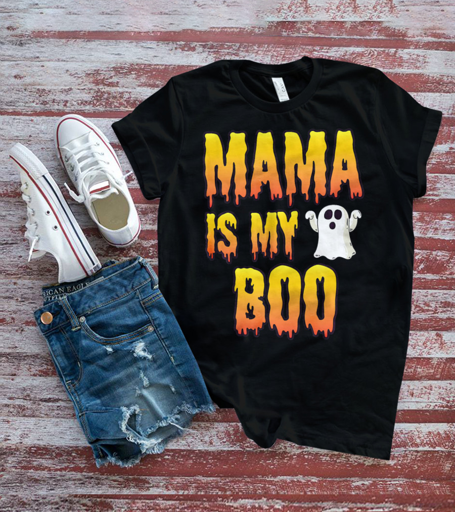 Mama Is My Boo Halloween Ghost Spirit T-Shirt
